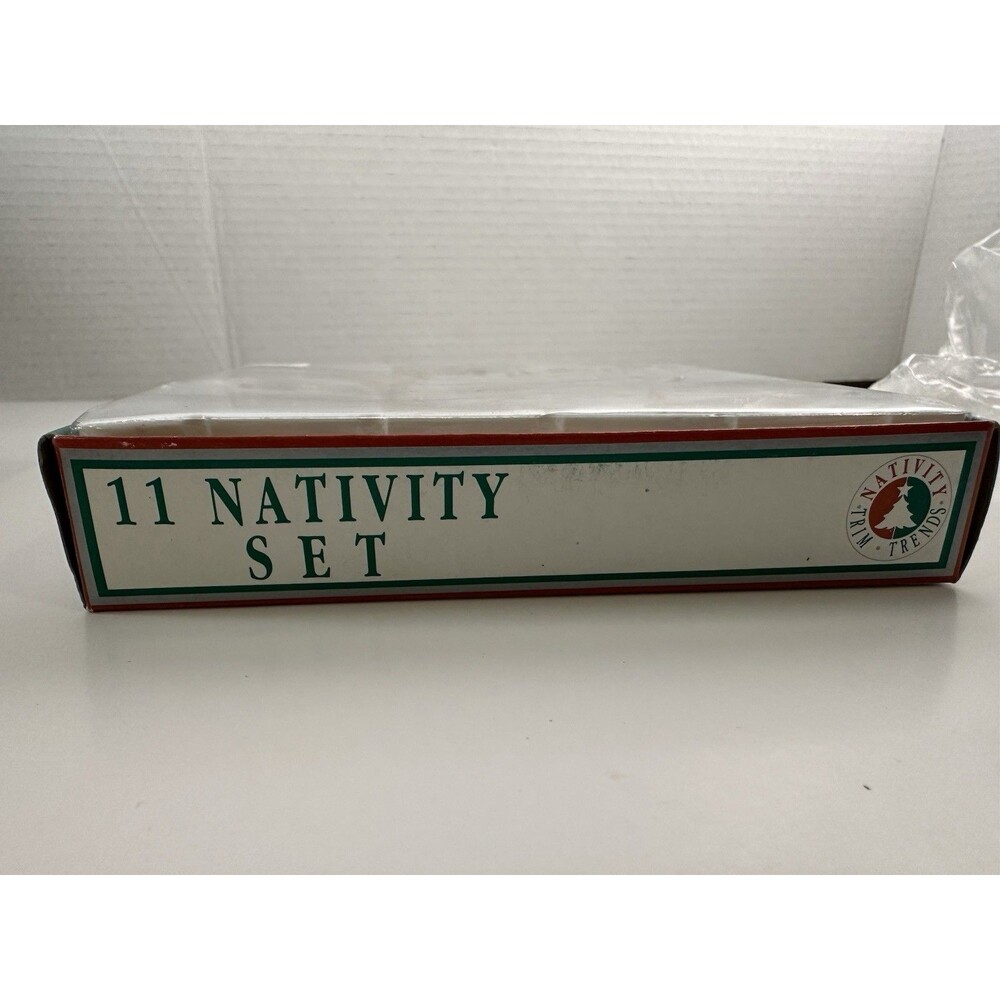 Vintage Mini Nativity Set Of 11 Trim Trends Seasonal Specialities Company 1994 - Picture 9 of 11